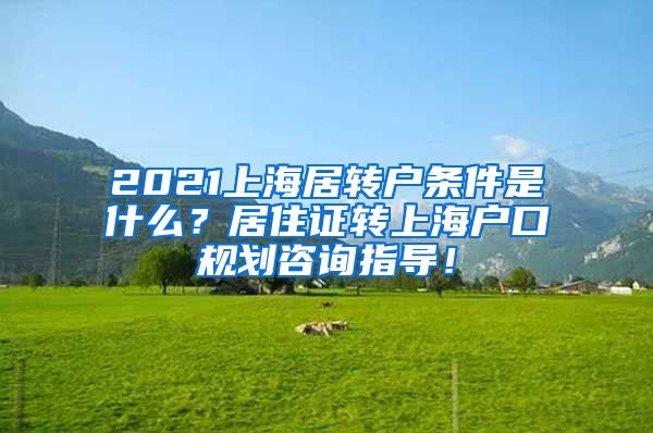 2021上海居转户条件是什么？居住证转上海户口规划咨询指导！