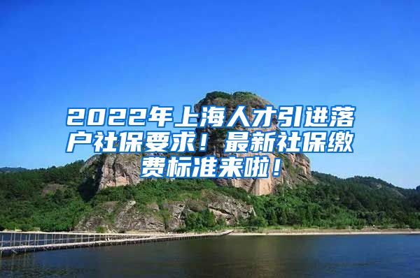 2022年上海人才引进落户社保要求！最新社保缴费标准来啦！