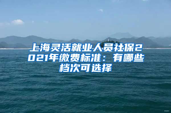 上海灵活就业人员社保2021年缴费标准：有哪些档次可选择