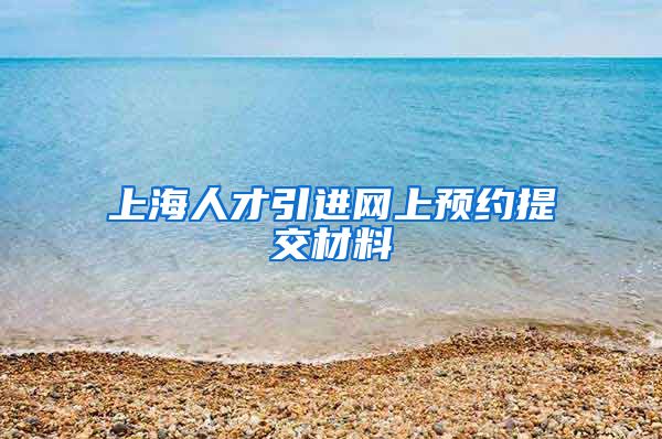 上海人才引进网上预约提交材料