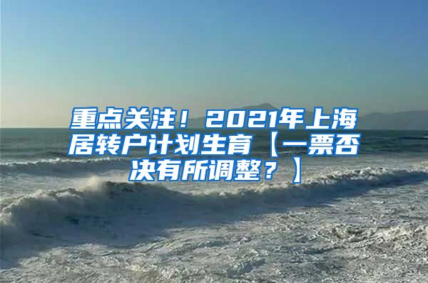 重点关注！2021年上海居转户计划生育【一票否决有所调整？】