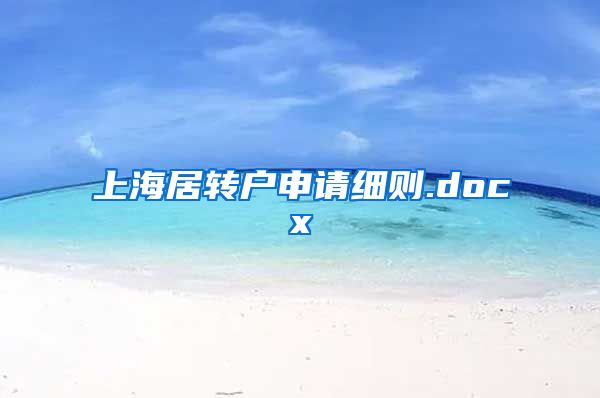 上海居转户申请细则.docx