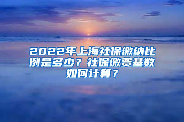 2022年上海社保缴纳比例是多少？社保缴费基数如何计算？