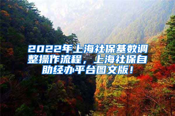 2022年上海社保基数调整操作流程，上海社保自助经办平台图文版！