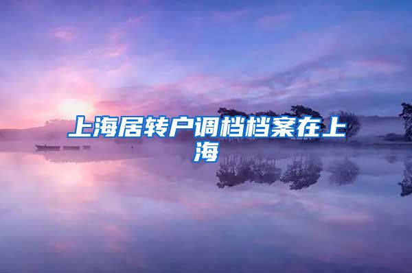 上海居转户调档档案在上海