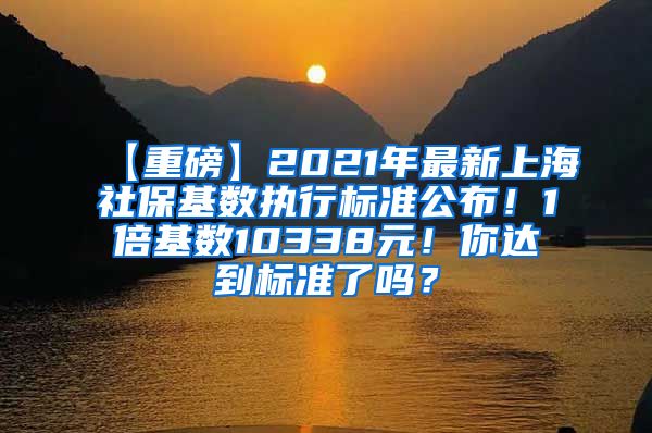 【重磅】2021年最新上海社保基数执行标准公布！1倍基数10338元！你达到标准了吗？