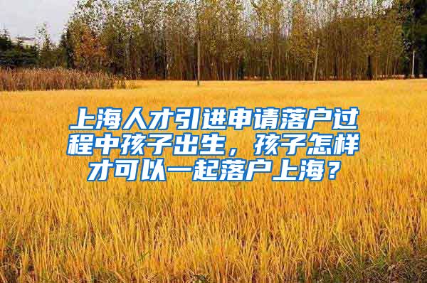 上海人才引进申请落户过程中孩子出生，孩子怎样才可以一起落户上海？