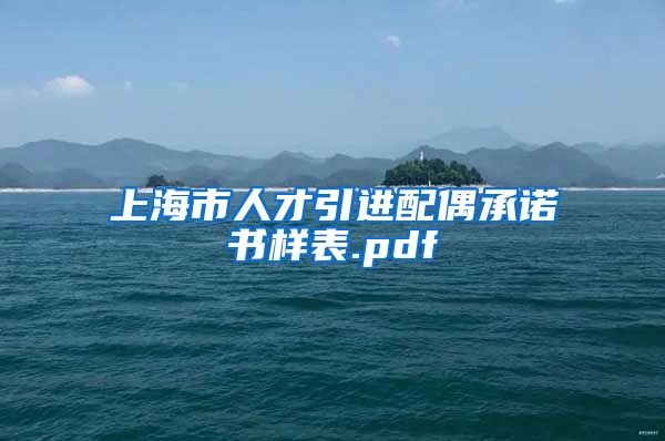 上海市人才引进配偶承诺书样表.pdf