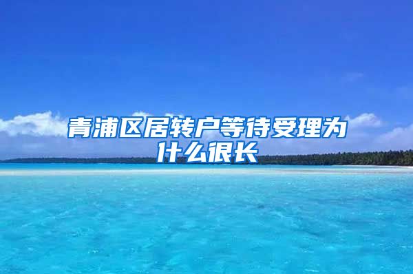 青浦区居转户等待受理为什么很长