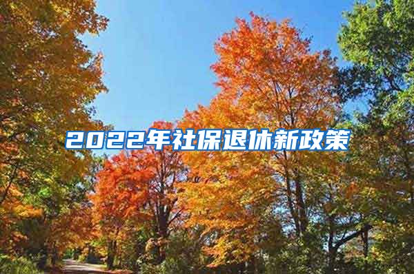 2022年社保退休新政策