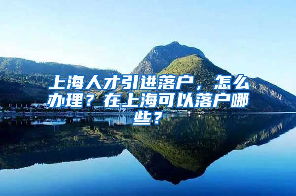 上海人才引进落户，怎么办理？在上海可以落户哪些？