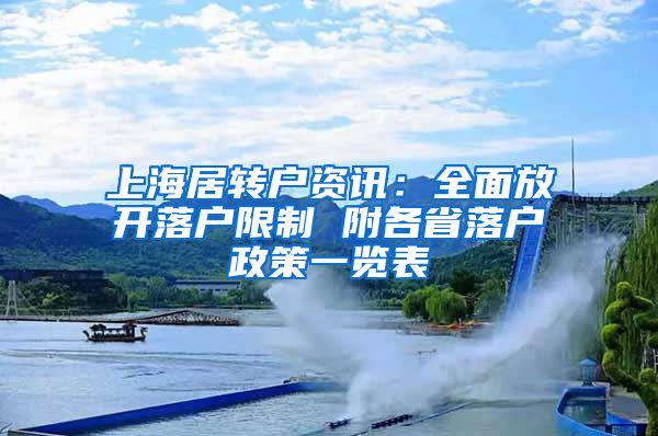 上海居转户资讯：全面放开落户限制 附各省落户政策一览表