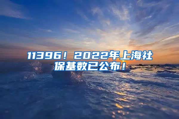 11396！2022年上海社保基数已公布！