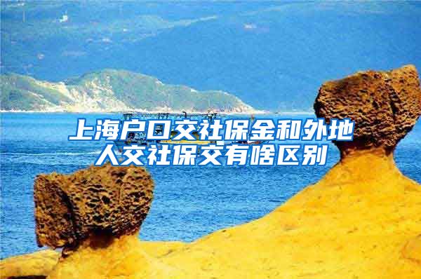 上海户口交社保金和外地人交社保交有啥区别