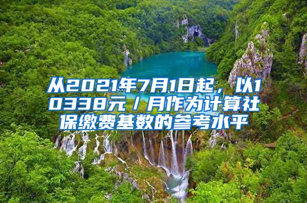 从2021年7月1日起，以10338元／月作为计算社保缴费基数的参考水平