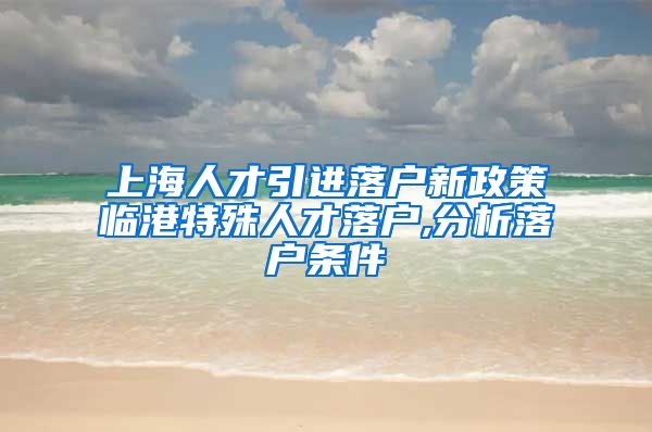 上海人才引进落户新政策临港特殊人才落户,分析落户条件