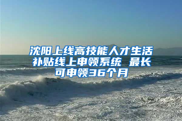 沈阳上线高技能人才生活补贴线上申领系统 最长可申领36个月