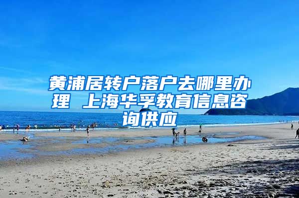 黄浦居转户落户去哪里办理 上海华孚教育信息咨询供应