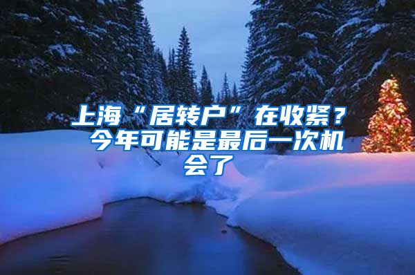 上海“居转户”在收紧？ 今年可能是最后一次机会了