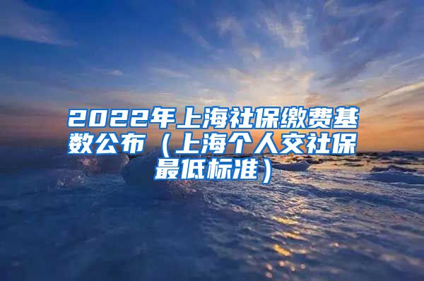 2022年上海社保缴费基数公布（上海个人交社保最低标准）