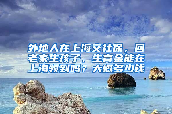 外地人在上海交社保，回老家生孩子，生育金能在上海领到吗？大概多少钱