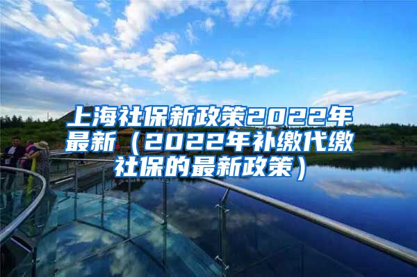 上海社保新政策2022年最新（2022年补缴代缴社保的最新政策）