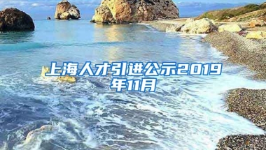 上海人才引进公示2019年11月