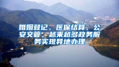 婚姻登记、医保结算、公安交管，越来越多政务服务实现异地办理