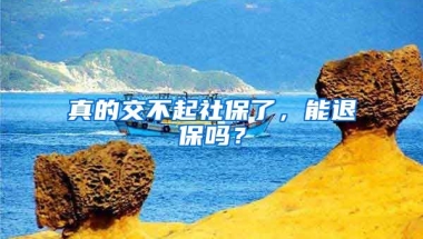 真的交不起社保了，能退保吗？