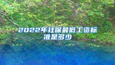 2022年社保最低工资标准是多少