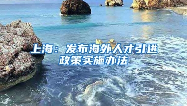 上海：发布海外人才引进政策实施办法