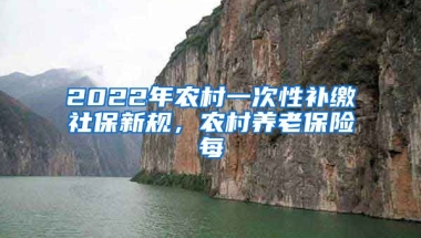 2022年农村一次性补缴社保新规，农村养老保险每