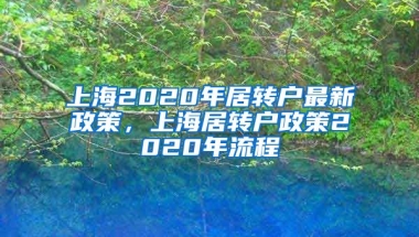 上海2020年居转户最新政策，上海居转户政策2020年流程