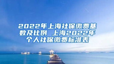 2022年上海社保缴费基数及比例 上海2022年个人社保缴费标准表