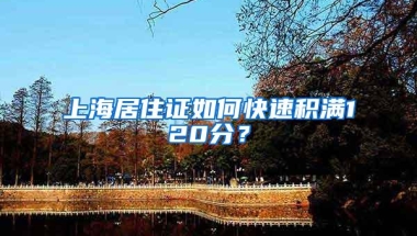 上海居住证如何快速积满120分？