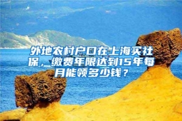 外地农村户口在上海买社保，缴费年限达到15年每月能领多少钱？