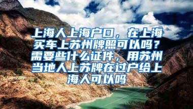 上海人上海户口，在上海买车上苏州牌照可以吗？需要些什么证件，用苏州当地人上苏牌在过户给上海人可以吗