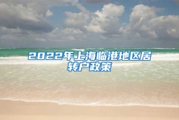 2022年上海临港地区居转户政策