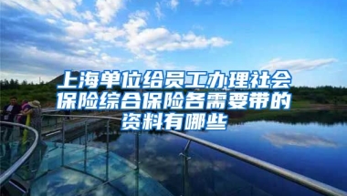 上海单位给员工办理社会保险综合保险各需要带的资料有哪些