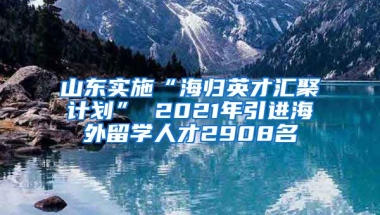 山东实施“海归英才汇聚计划” 2021年引进海外留学人才2908名