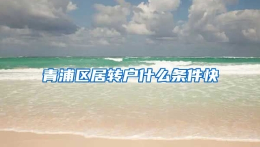 青浦区居转户什么条件快