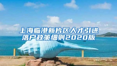 上海临港新片区人才引进落户政策细则2020版