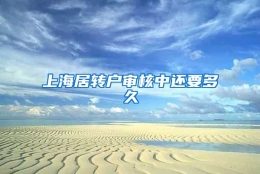 上海居转户审核中还要多久