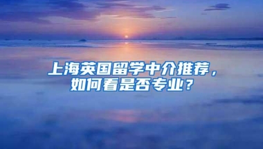 上海英国留学中介推荐，如何看是否专业？