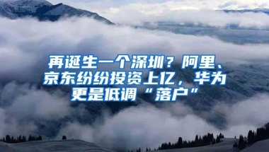 再诞生一个深圳？阿里、京东纷纷投资上亿，华为更是低调“落户”