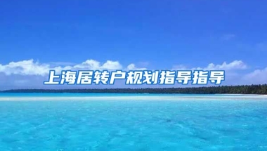 上海居转户规划指导指导