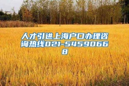 人才引进上海户口办理咨询热线021-54590668