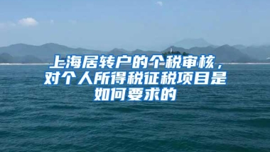 上海居转户的个税审核，对个人所得税征税项目是如何要求的