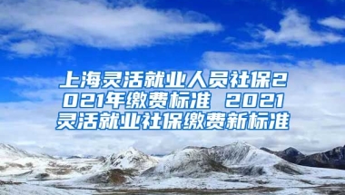 上海灵活就业人员社保2021年缴费标准 2021灵活就业社保缴费新标准