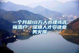 一个月超10万人办理或咨询落户，深圳人才引进业务火爆